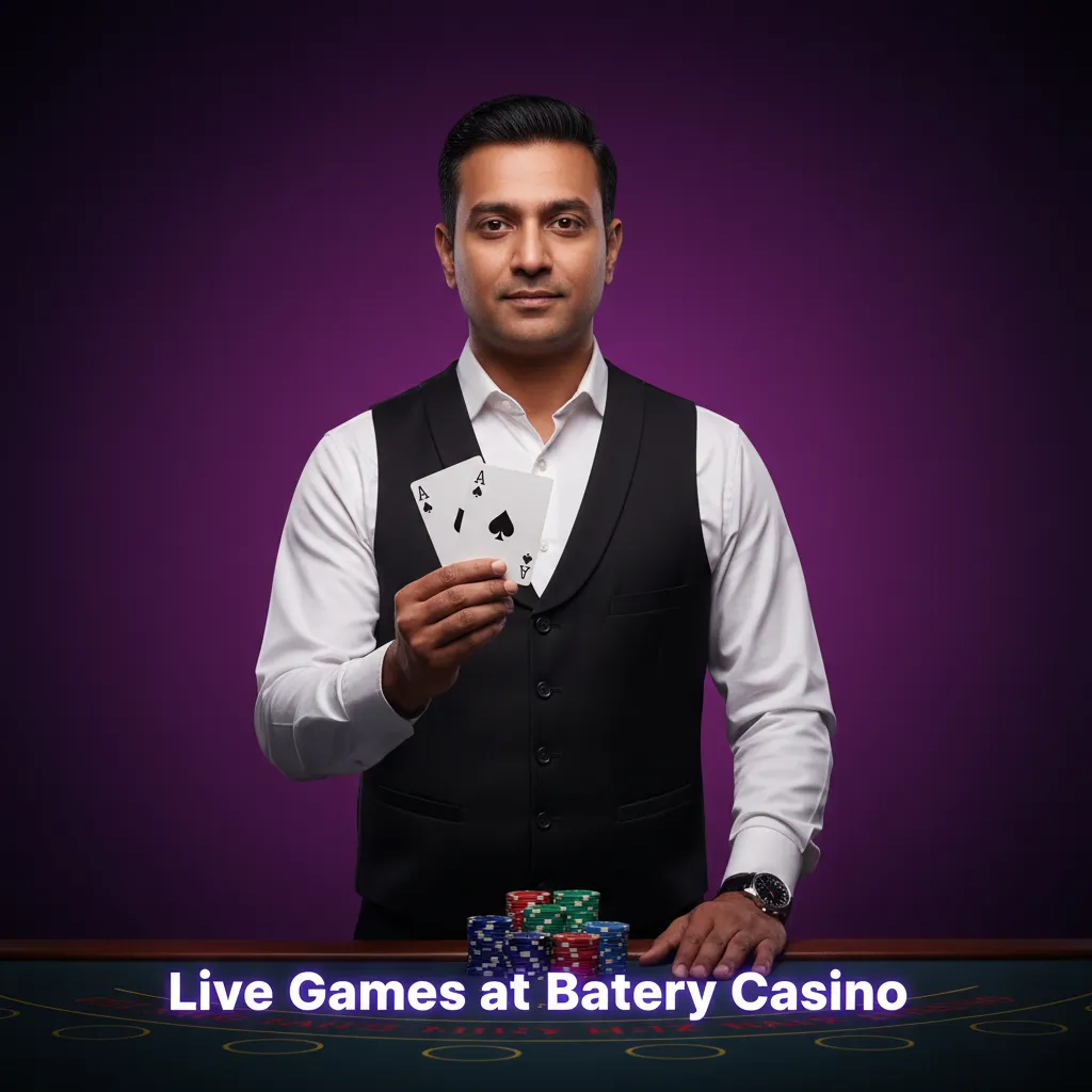 Batery Casino live dealer lobby with 200+ tables: roulette, blackjack, baccarat, poker, TV games, Andar Bahar, Teen Patti.