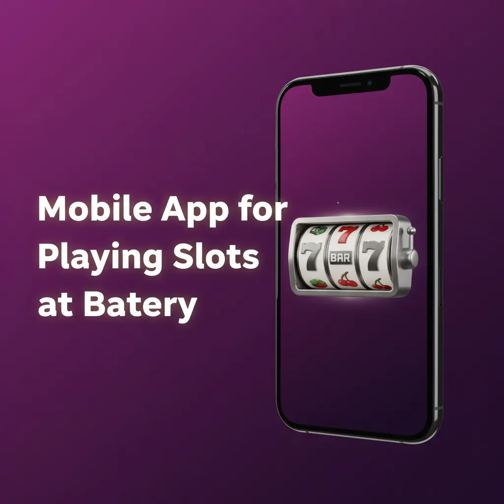 Smartphone showing Batery slots app with lobby grid, bottom nav, filters, and real-time balance bar.
