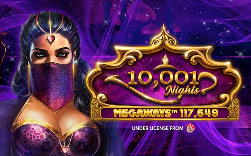10,001 Nights is a high volatility slot where players can aim for very large payouts through exciting and dynamic spins.