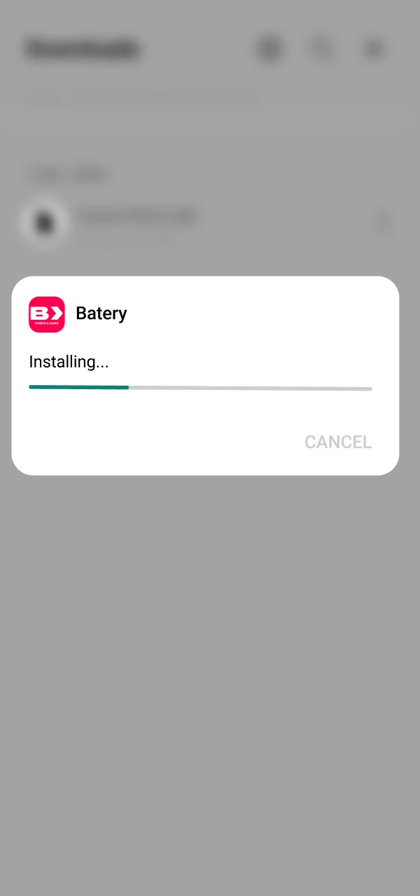 Install the Batery APK and complete setup on your Android device.
