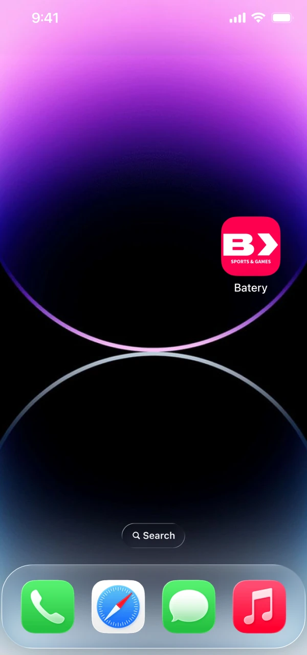 Open the Baterybet icon on your home screen to launch the PWA instantly.