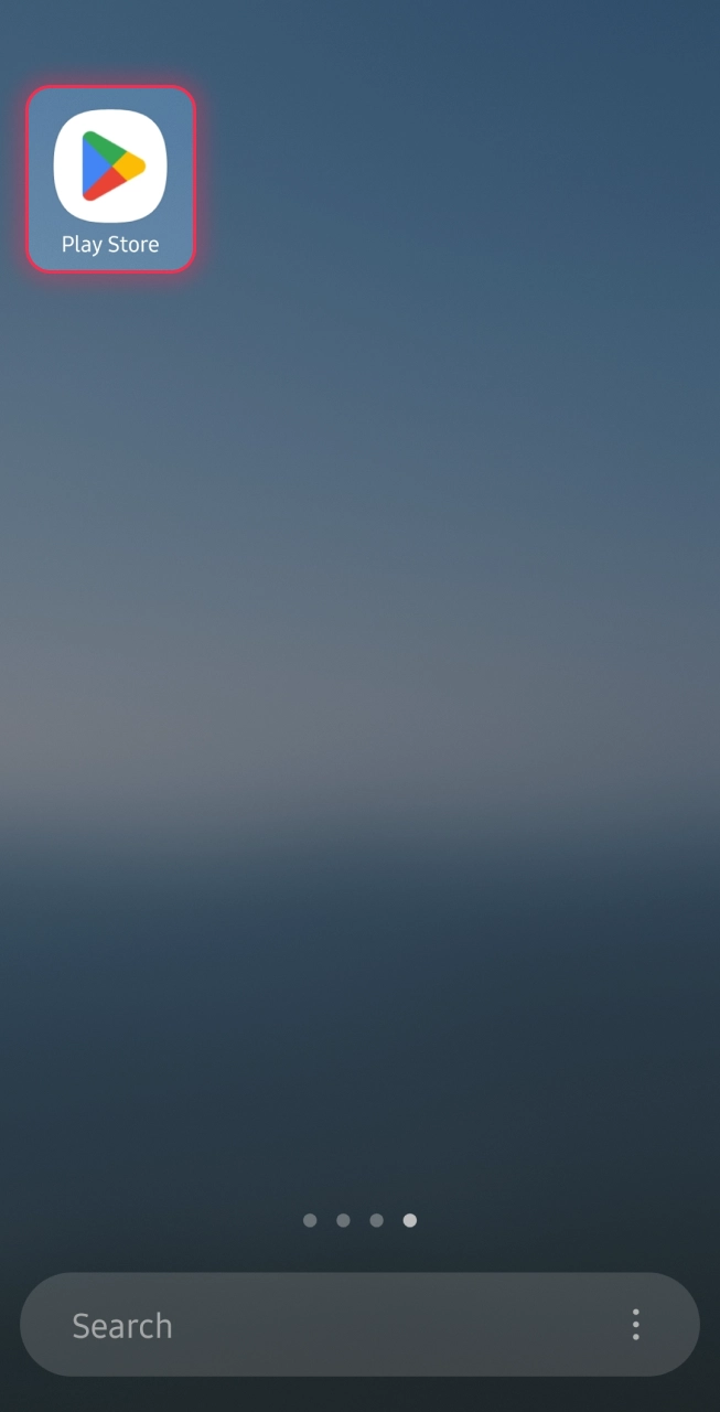 Launch the Google Play Store on your official Android device.