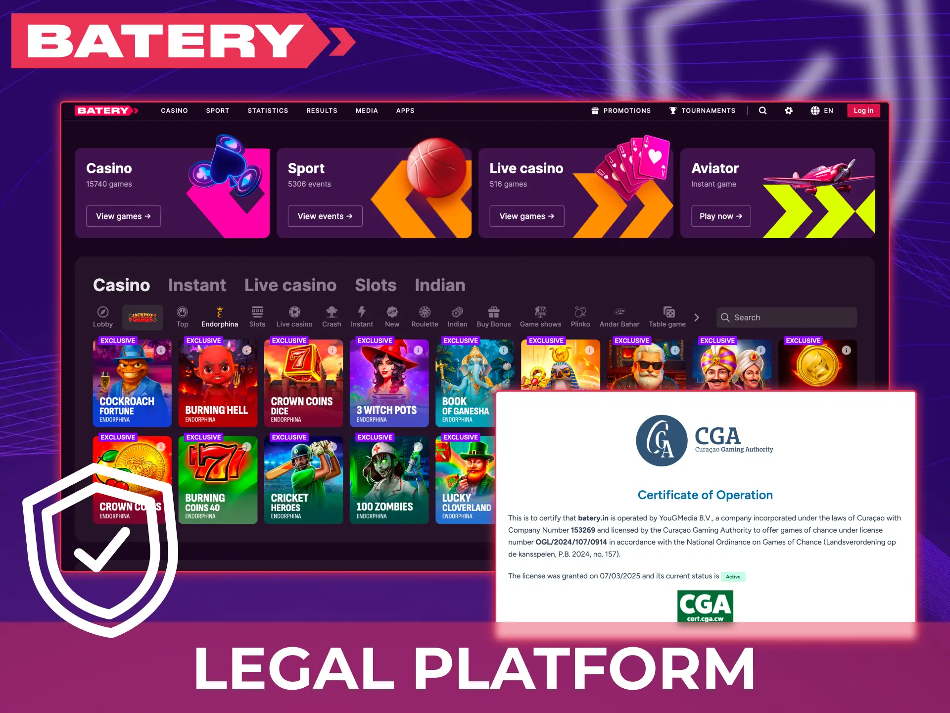 Learn why Batery is a legal platform in India.