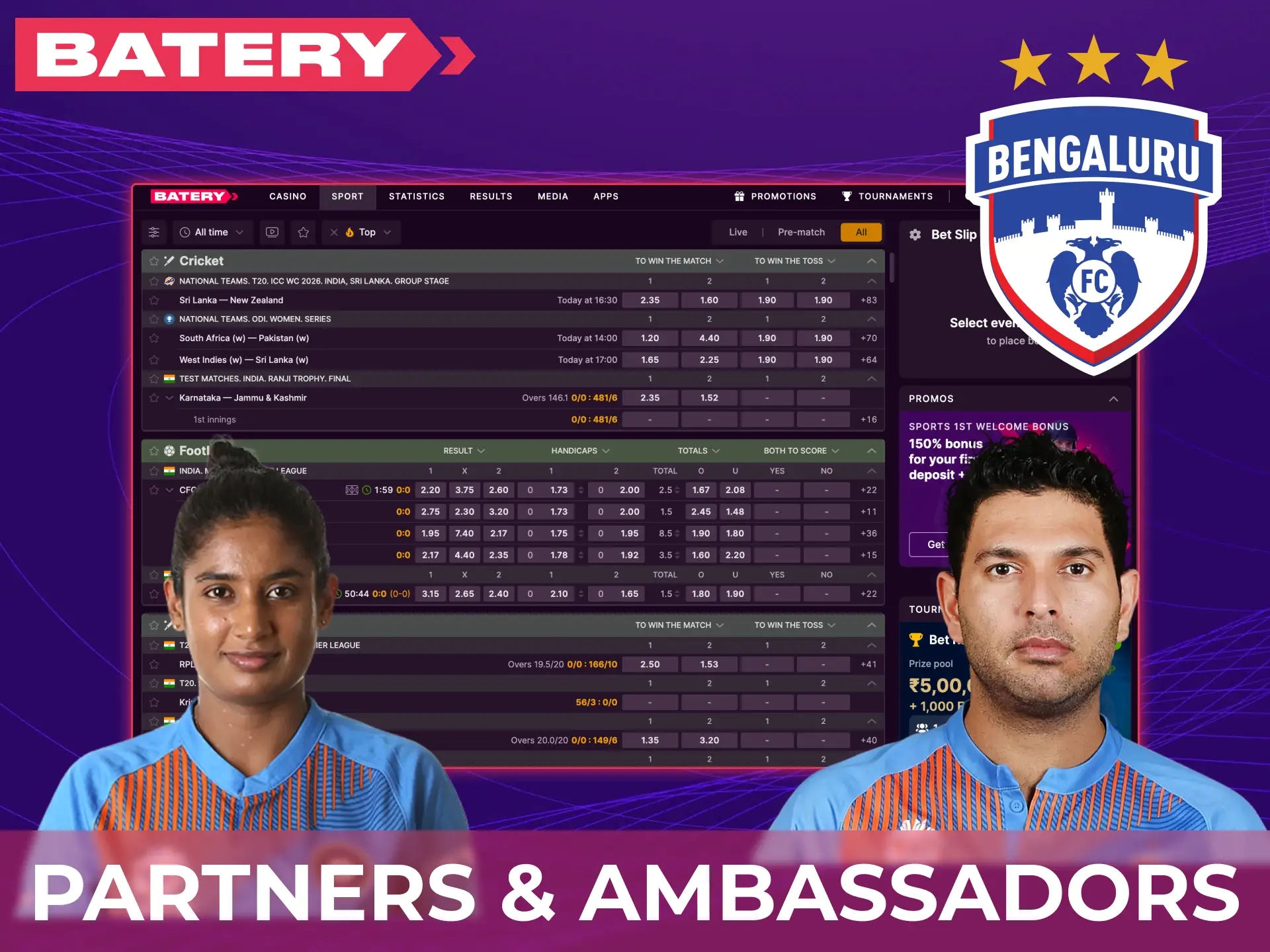 Meet the official partners and ambassadors of Batery brand.