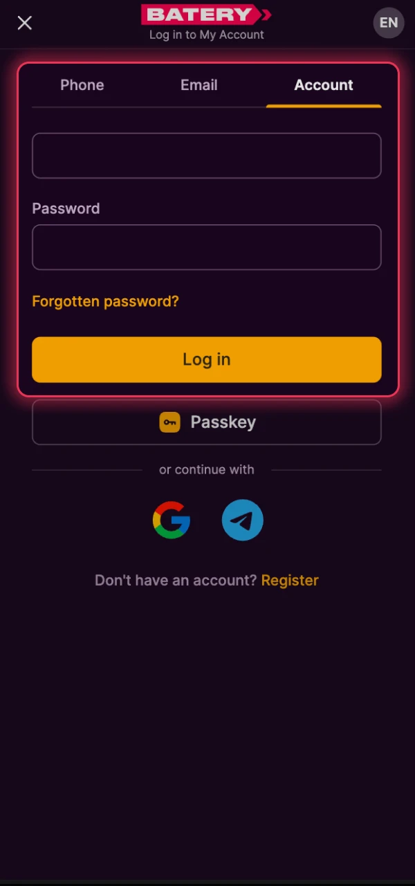 Complete sign-up for starting play Aviator.