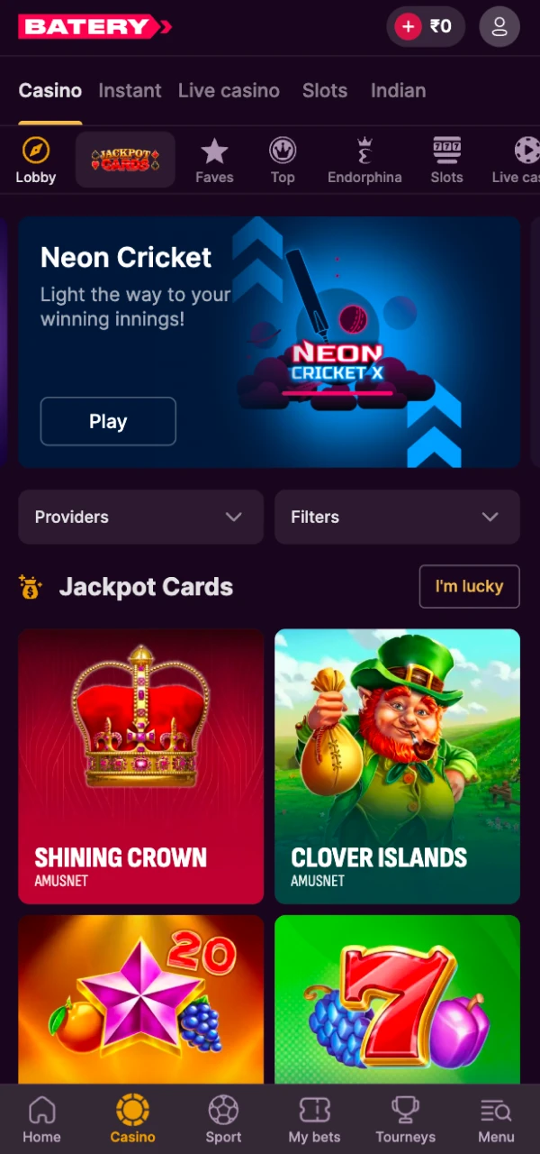 Meet the bonus wager requirements to withdraw your Batery winnings.